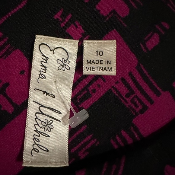 Emma & Michele Pink and Black Midi Dress - Picture 7 of 9